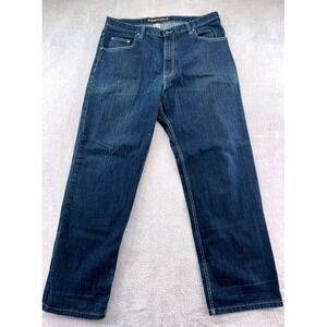 Brooklyn Xpress Jeans Mens 40x34 BX70 Dark Wash Straight Leg Blue Denim